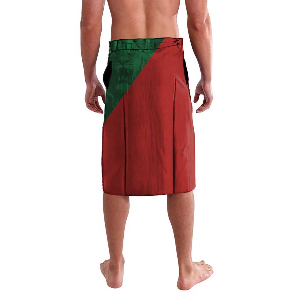 Custom Morocco National Football Lavalava The Atlas Lions Spirit - Wonder Print Shop