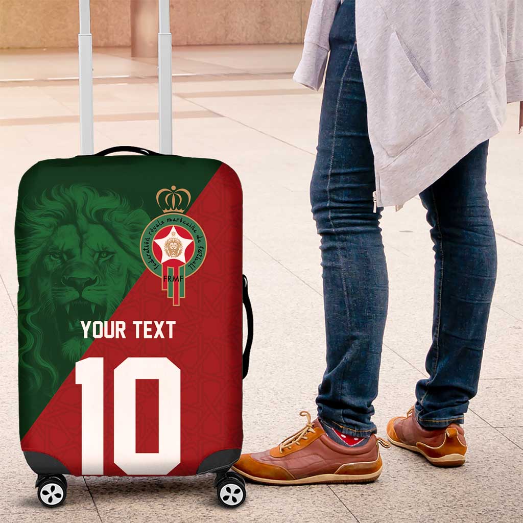Custom Morocco National Football Luggage Cover The Atlas Lions Spirit - Wonder Print Shop