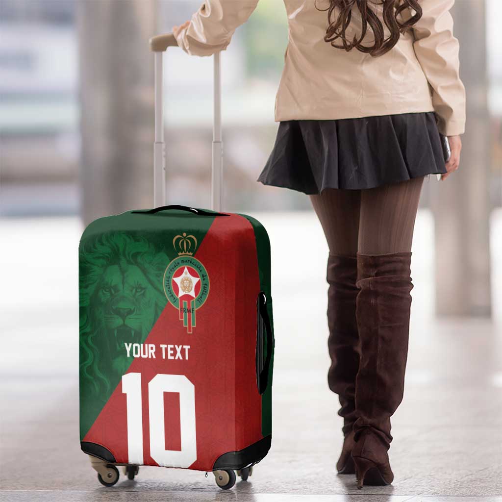 Custom Morocco National Football Luggage Cover The Atlas Lions Spirit - Wonder Print Shop