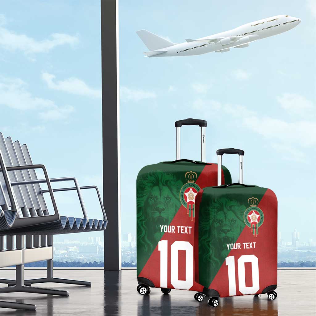 Custom Morocco National Football Luggage Cover The Atlas Lions Spirit - Wonder Print Shop