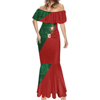Custom Morocco National Football Mermaid Dress The Atlas Lions Spirit - Wonder Print Shop