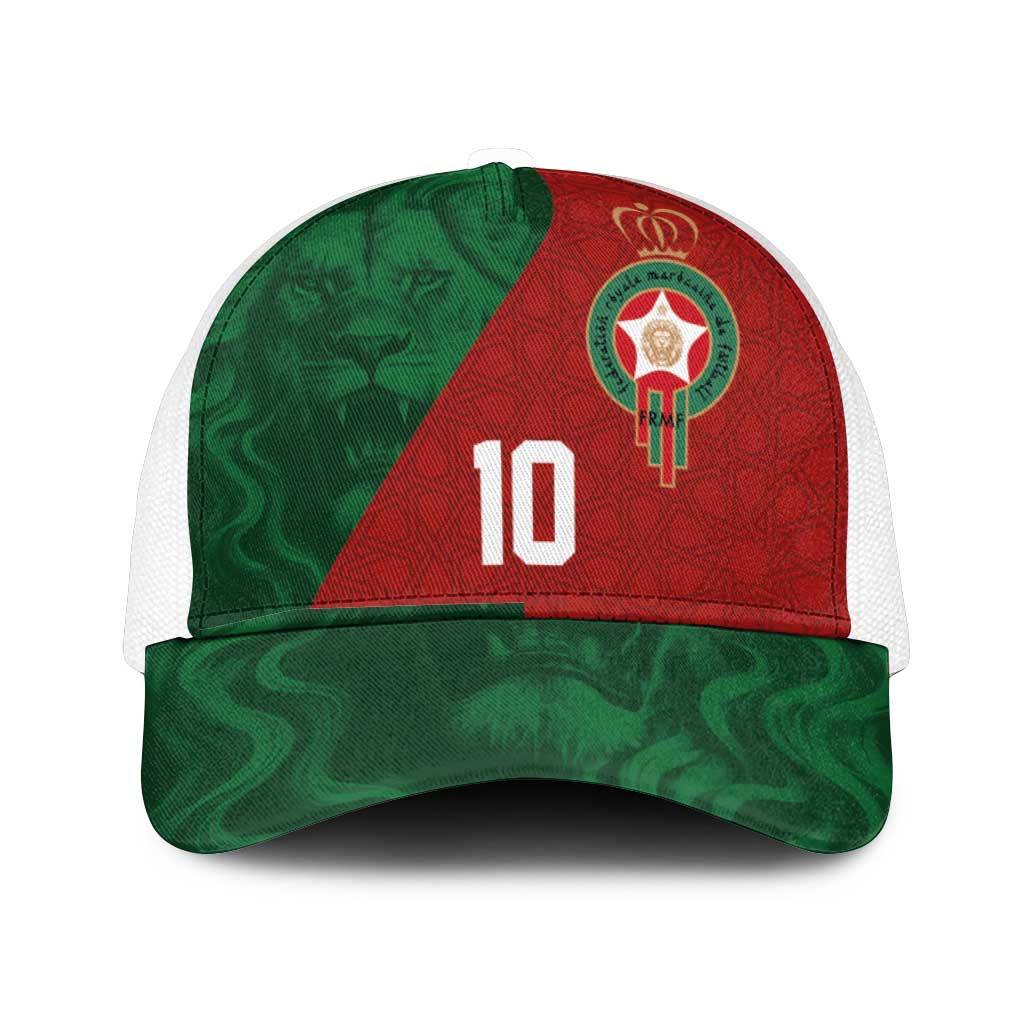 Custom Morocco National Football Mesh Trucker Cap The Atlas Lions Spirit - Wonder Print Shop