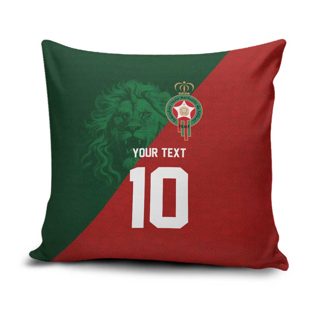 Custom Morocco National Football Pillow Cover The Atlas Lions Spirit - Wonder Print Shop