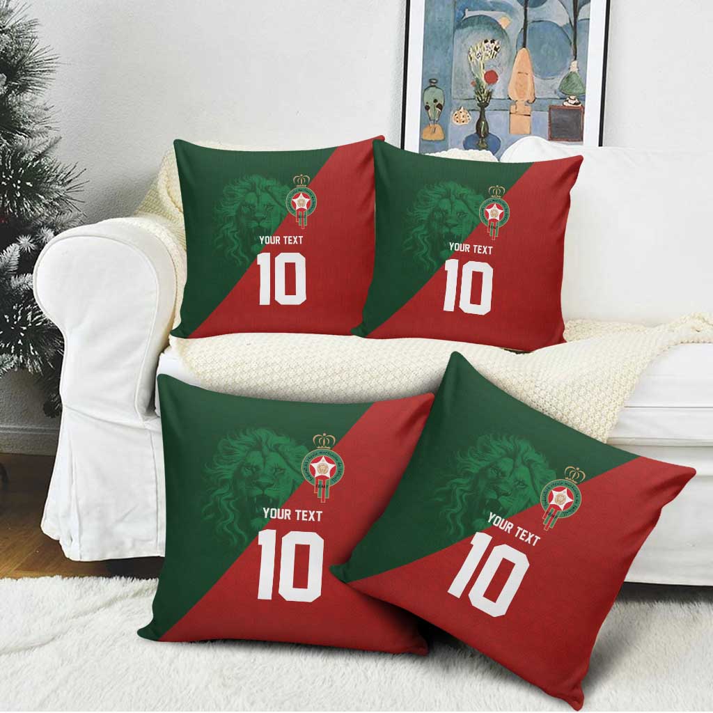 Custom Morocco National Football Pillow Cover The Atlas Lions Spirit - Wonder Print Shop
