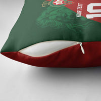 Custom Morocco National Football Pillow Cover The Atlas Lions Spirit - Wonder Print Shop