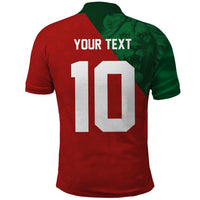 Custom Morocco National Football Polo Shirt The Atlas Lions Spirit - Wonder Print Shop