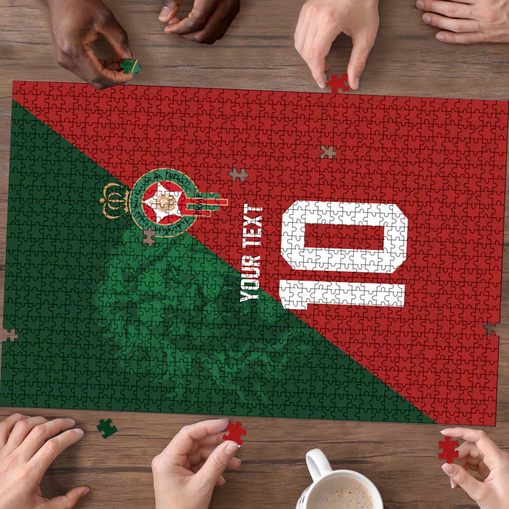 Custom Morocco National Football Puzzle The Atlas Lions Spirit - Wonder Print Shop