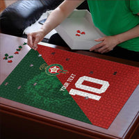 Custom Morocco National Football Puzzle The Atlas Lions Spirit - Wonder Print Shop