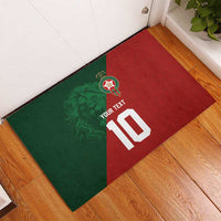 Custom Morocco National Football Rubber Doormat The Atlas Lions Spirit - Wonder Print Shop