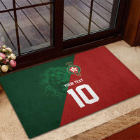 Custom Morocco National Football Rubber Doormat The Atlas Lions Spirit - Wonder Print Shop
