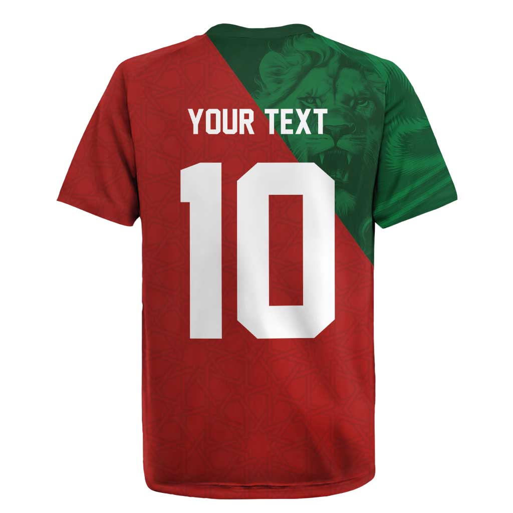 Custom Morocco National Football Rugby Jersey The Atlas Lions Spirit - Wonder Print Shop