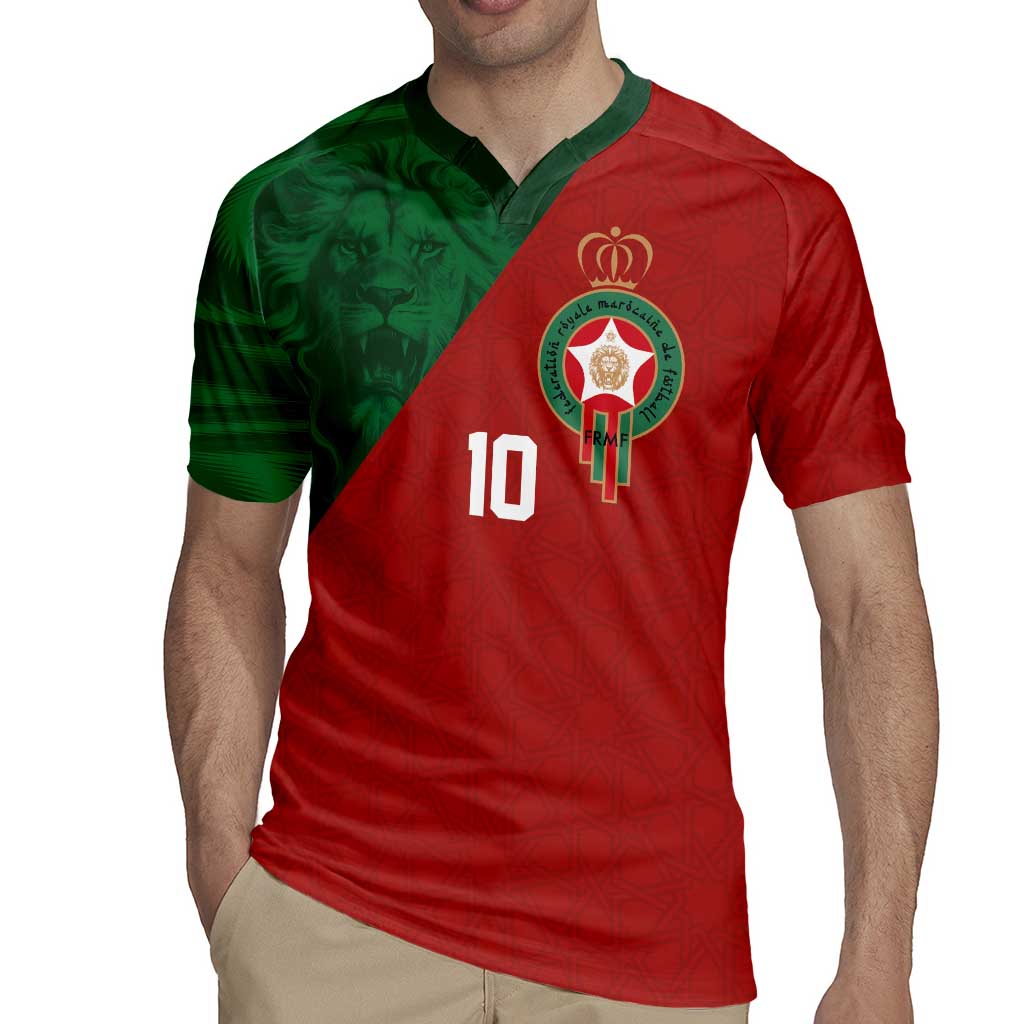 Custom Morocco National Football Rugby Jersey The Atlas Lions Spirit - Wonder Print Shop