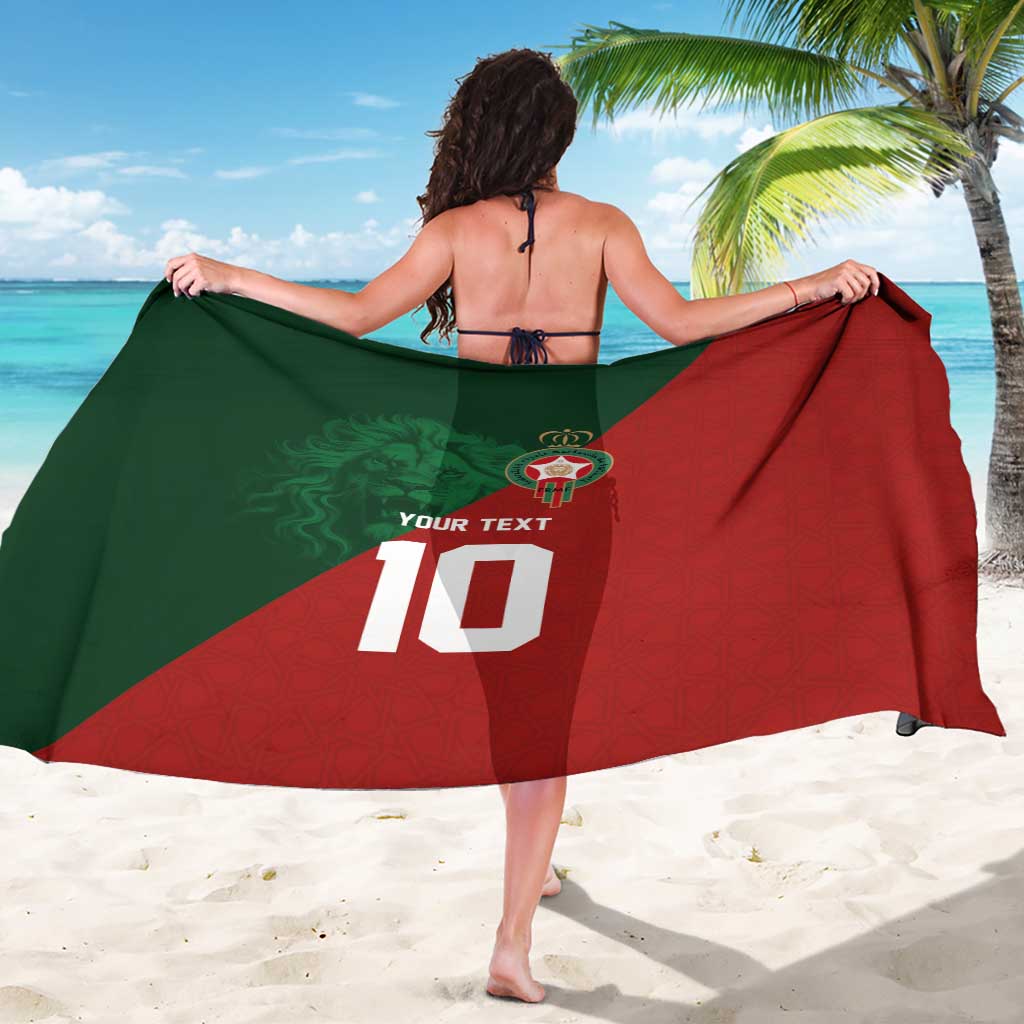 Custom Morocco National Football Sarong The Atlas Lions Spirit - Wonder Print Shop