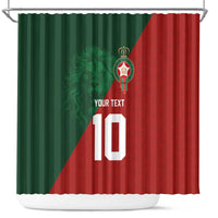 Custom Morocco National Football Shower Curtain The Atlas Lions Spirit - Wonder Print Shop