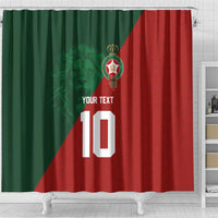 Custom Morocco National Football Shower Curtain The Atlas Lions Spirit - Wonder Print Shop