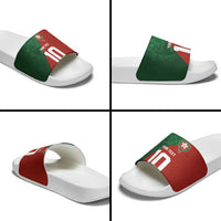Custom Morocco National Football Slide Sandals The Atlas Lions Spirit - Wonder Print Shop