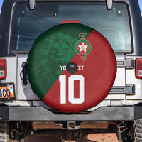 Custom Morocco National Football Spare Tire Cover The Atlas Lions Spirit - Wonder Print Shop