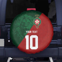 Custom Morocco National Football Spare Tire Cover The Atlas Lions Spirit - Wonder Print Shop