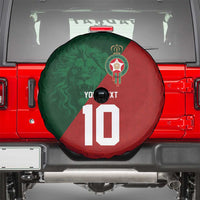 Custom Morocco National Football Spare Tire Cover The Atlas Lions Spirit - Wonder Print Shop