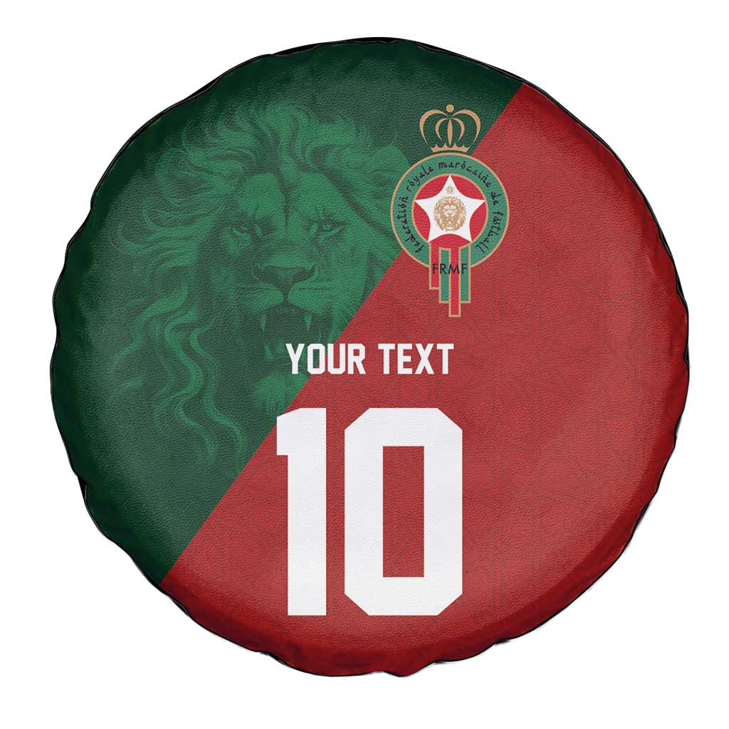 Custom Morocco National Football Spare Tire Cover The Atlas Lions Spirit - Wonder Print Shop