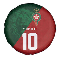 Custom Morocco National Football Spare Tire Cover The Atlas Lions Spirit - Wonder Print Shop