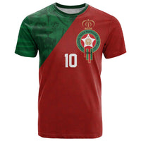 Custom Morocco National Football T Shirt The Atlas Lions Spirit - Wonder Print Shop