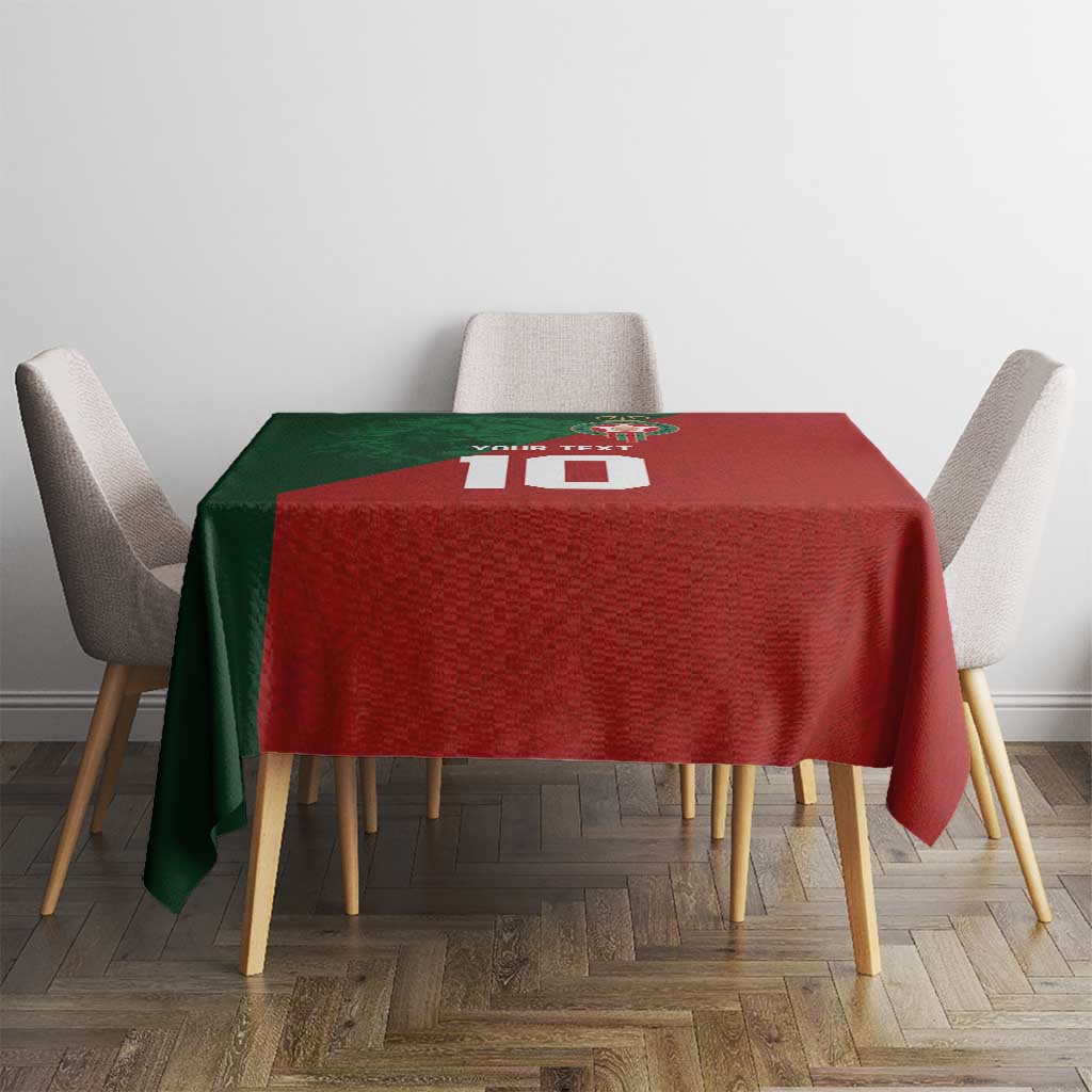 Custom Morocco National Football Tablecloth The Atlas Lions Spirit - Wonder Print Shop