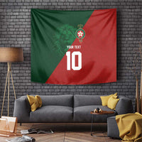Custom Morocco National Football Tapestry The Atlas Lions Spirit - Wonder Print Shop