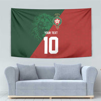 Custom Morocco National Football Tapestry The Atlas Lions Spirit - Wonder Print Shop
