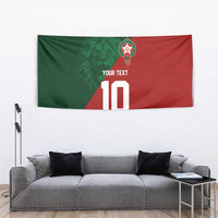 Custom Morocco National Football Tapestry The Atlas Lions Spirit - Wonder Print Shop