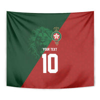 Custom Morocco National Football Tapestry The Atlas Lions Spirit - Wonder Print Shop