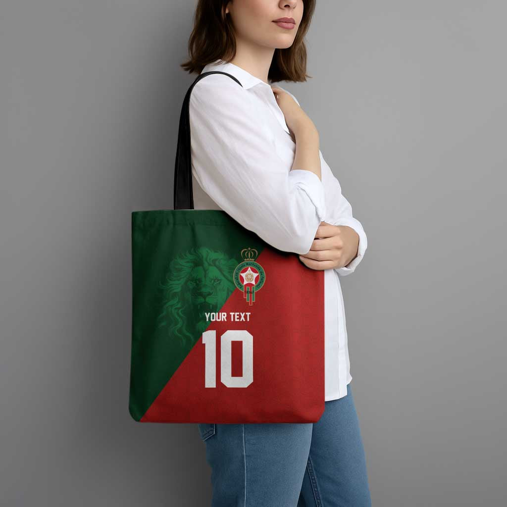 Custom Morocco National Football Tote Bag The Atlas Lions Spirit - Wonder Print Shop