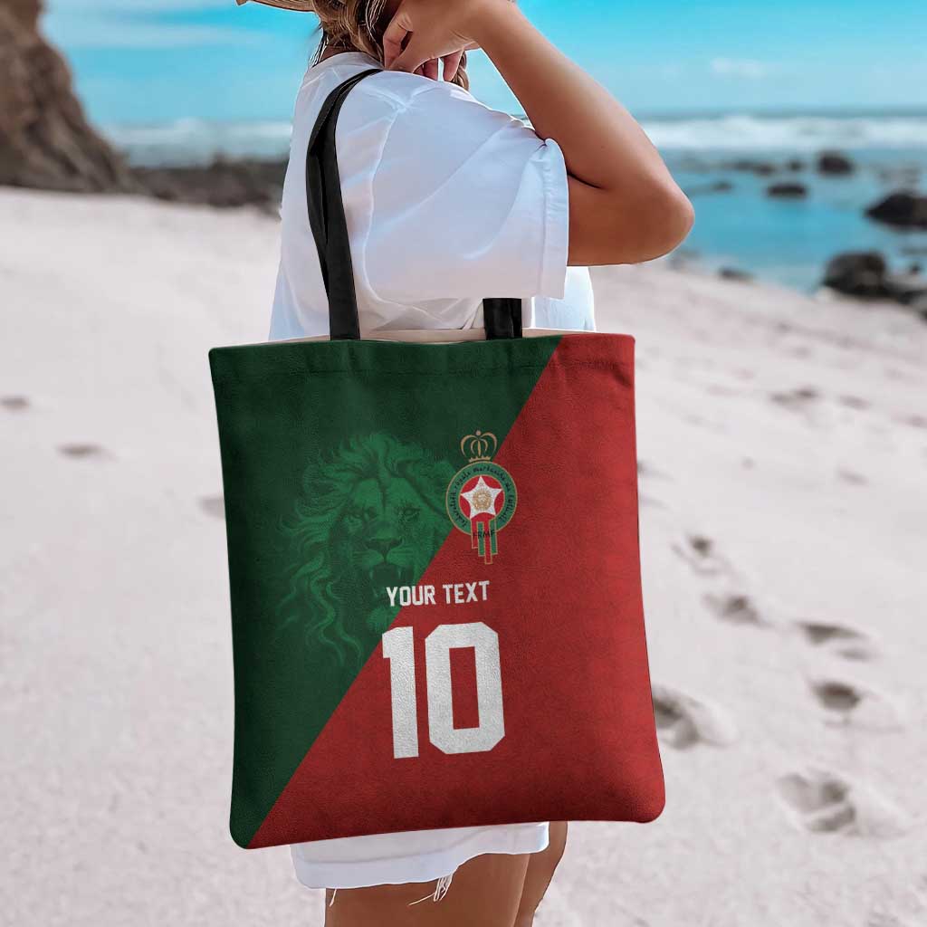 Custom Morocco National Football Tote Bag The Atlas Lions Spirit - Wonder Print Shop