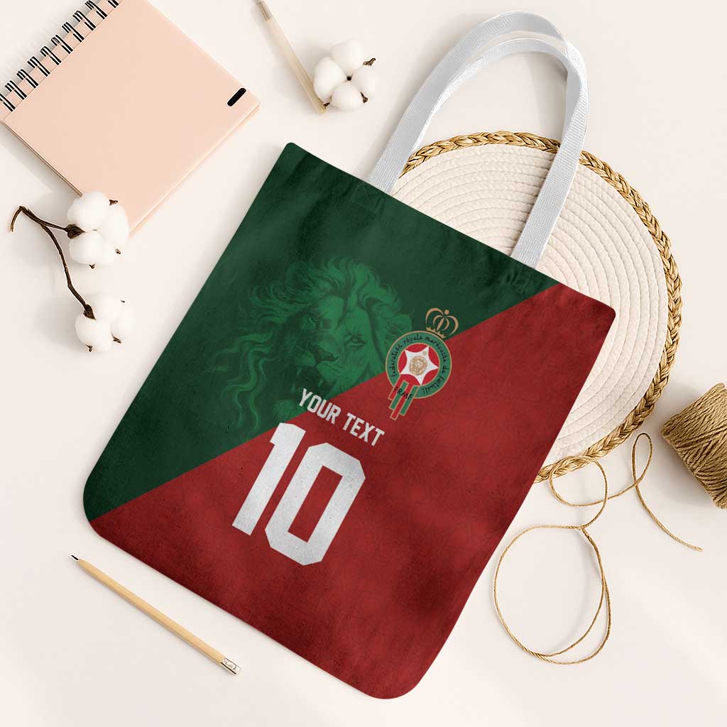 Custom Morocco National Football Tote Bag The Atlas Lions Spirit - Wonder Print Shop