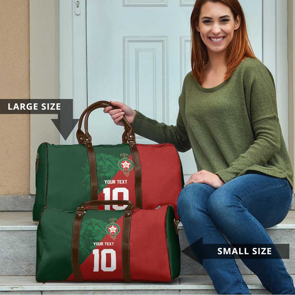 Custom Morocco National Football Travel Bag The Atlas Lions Spirit - Wonder Print Shop