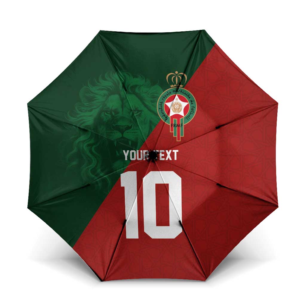 Custom Morocco National Football Umbrella The Atlas Lions Spirit - Wonder Print Shop