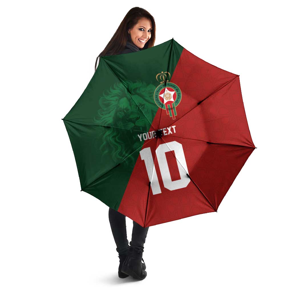 Custom Morocco National Football Umbrella The Atlas Lions Spirit - Wonder Print Shop