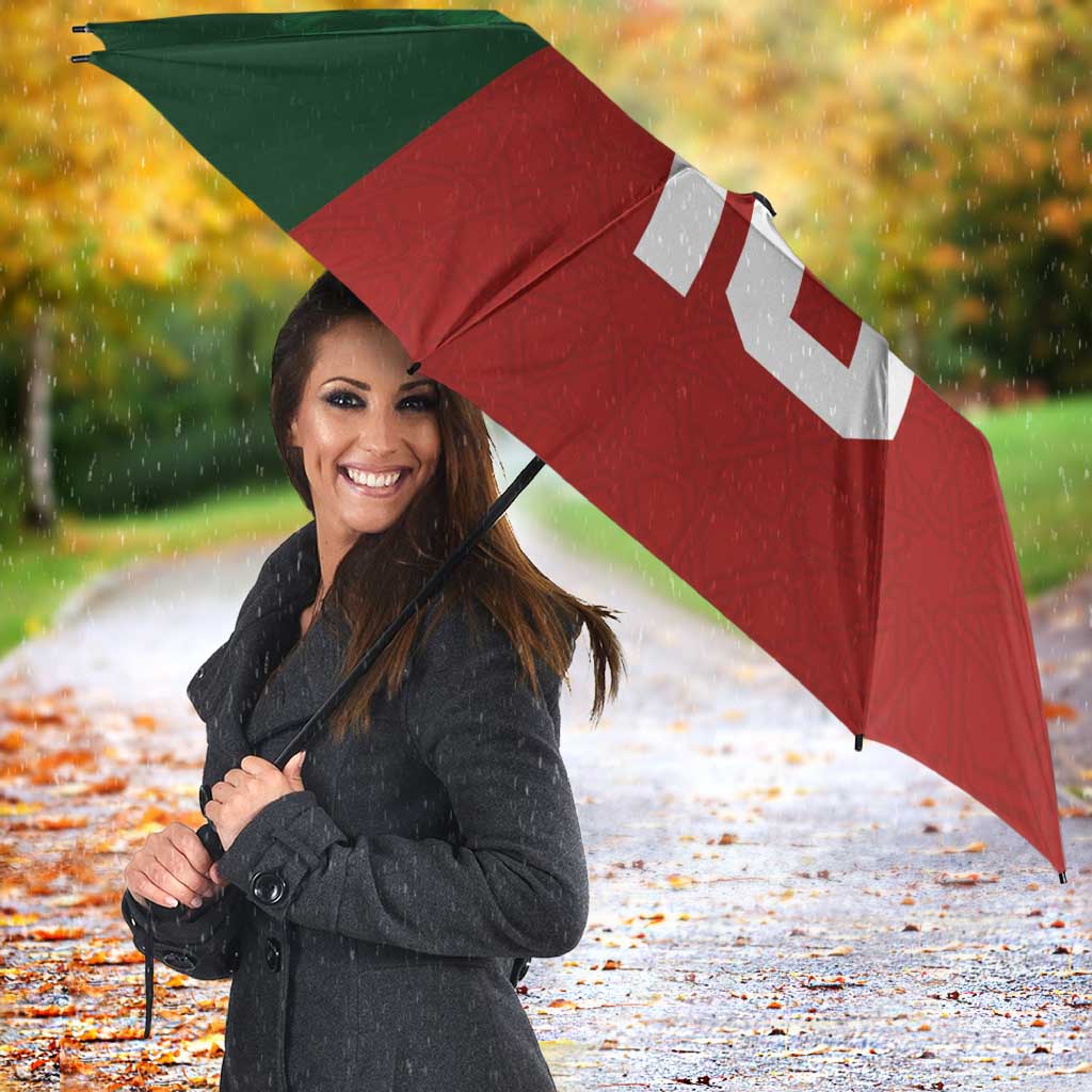 Custom Morocco National Football Umbrella The Atlas Lions Spirit - Wonder Print Shop
