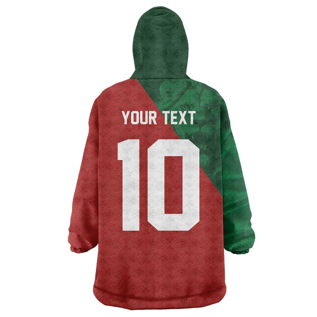 Custom Morocco National Football Wearable Blanket Hoodie The Atlas Lions Spirit - Wonder Print Shop