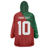 Custom Morocco National Football Wearable Blanket Hoodie The Atlas Lions Spirit - Wonder Print Shop