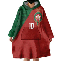Custom Morocco National Football Wearable Blanket Hoodie The Atlas Lions Spirit - Wonder Print Shop