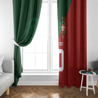 Custom Morocco National Football Window Curtain The Atlas Lions Spirit - Wonder Print Shop