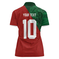 Custom Morocco National Football Women Polo Shirt The Atlas Lions Spirit - Wonder Print Shop