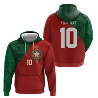 Custom Morocco National Football Zip Hoodie The Atlas Lions Spirit - Wonder Print Shop
