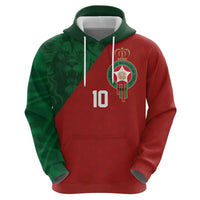 Custom Morocco National Football Zip Hoodie The Atlas Lions Spirit - Wonder Print Shop