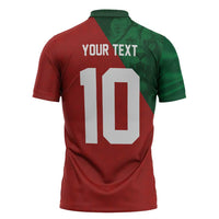 Custom Morocco National Football Zipper Polo Shirt The Atlas Lions Spirit - Wonder Print Shop