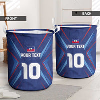 Custom Haiti National Football Laundry Basket Sporty Style - Wonder Print Shop