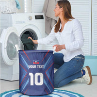 Custom Haiti National Football Laundry Basket Sporty Style - Wonder Print Shop