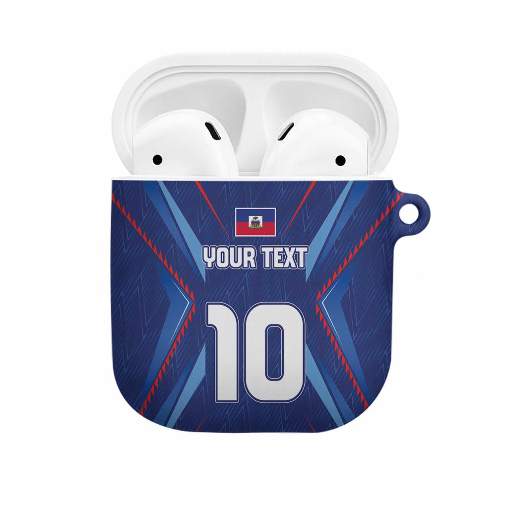 Custom Haiti National Football AirPods Case Sporty Style - Wonder Print Shop