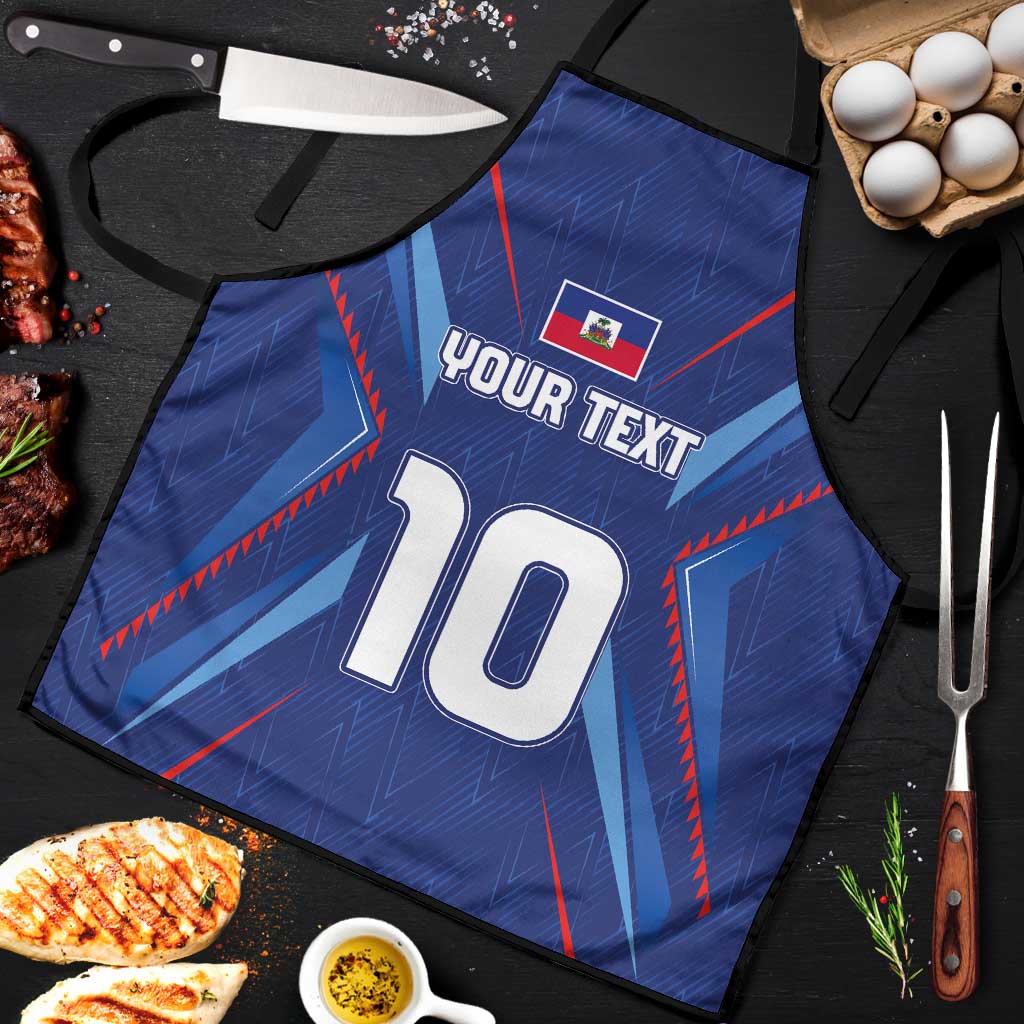 Custom Haiti National Football Apron Sporty Style - Wonder Print Shop